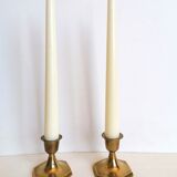 Pair of brass candlesticks