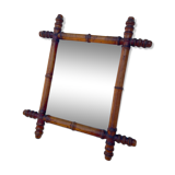 Vintage bamboo mirror 1960