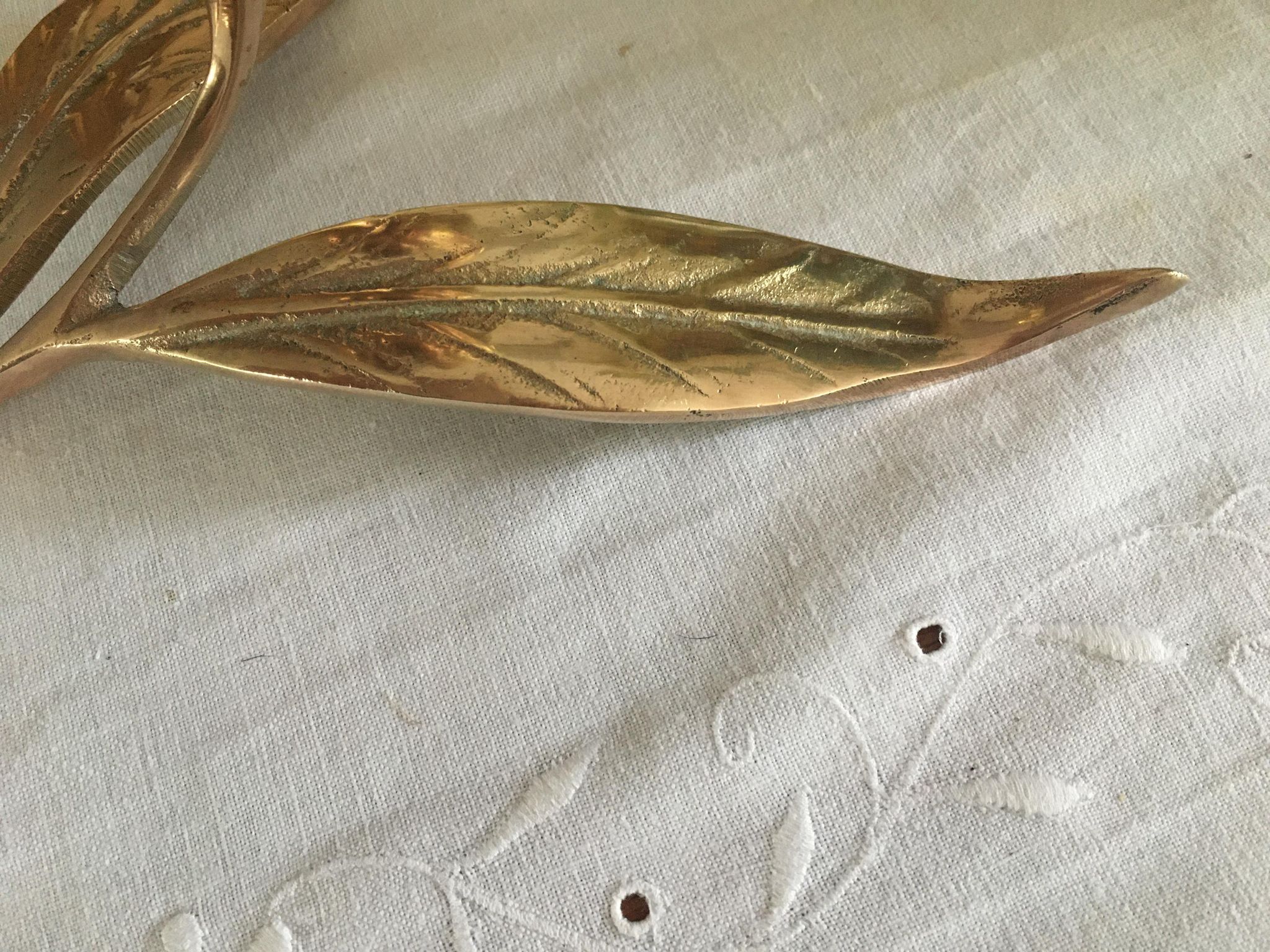 Cendrier fleur en laiton
