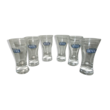 Lot 6 verres pastis duval bistrot publicitaire