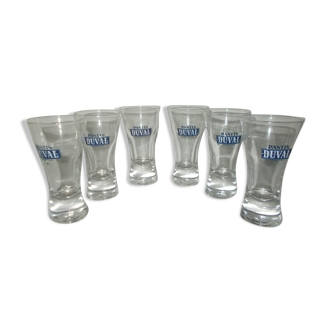 Lot 6 glasses pastis duval bistro advertising