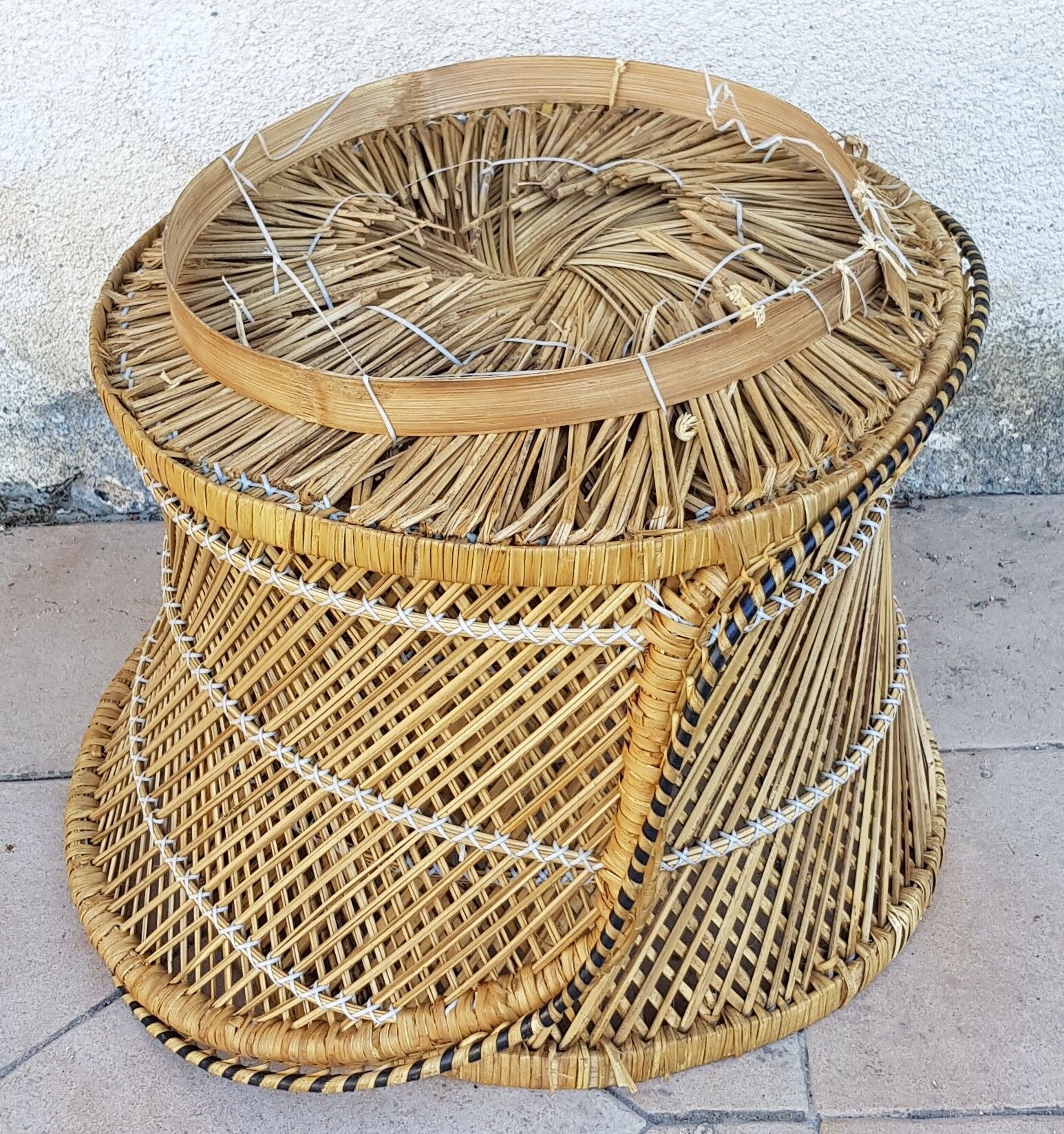 Island-inspired rattan armchair
