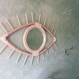 Miroir rotin forme oeil