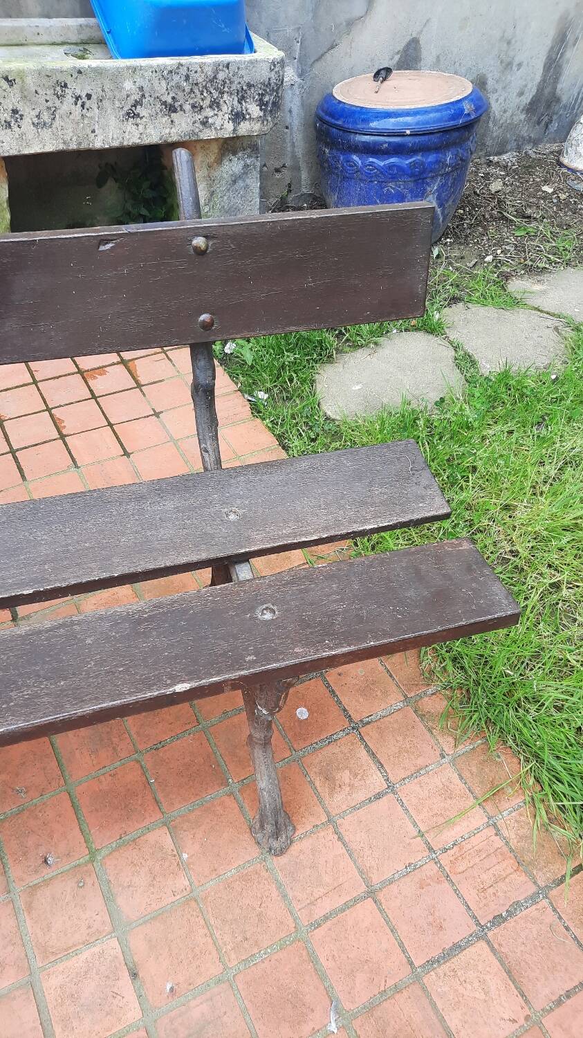 Cast iron garden bench