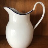 Enamelled plate pitcher