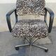 Vintage leopard fabric office chair