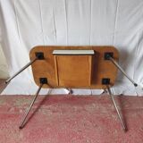 Kitchen table in formica white vintage 60s