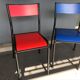 Series of 6 color school chairs