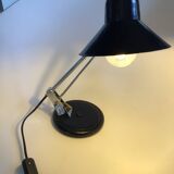 Adjustable black metal Aluminor desk lamp