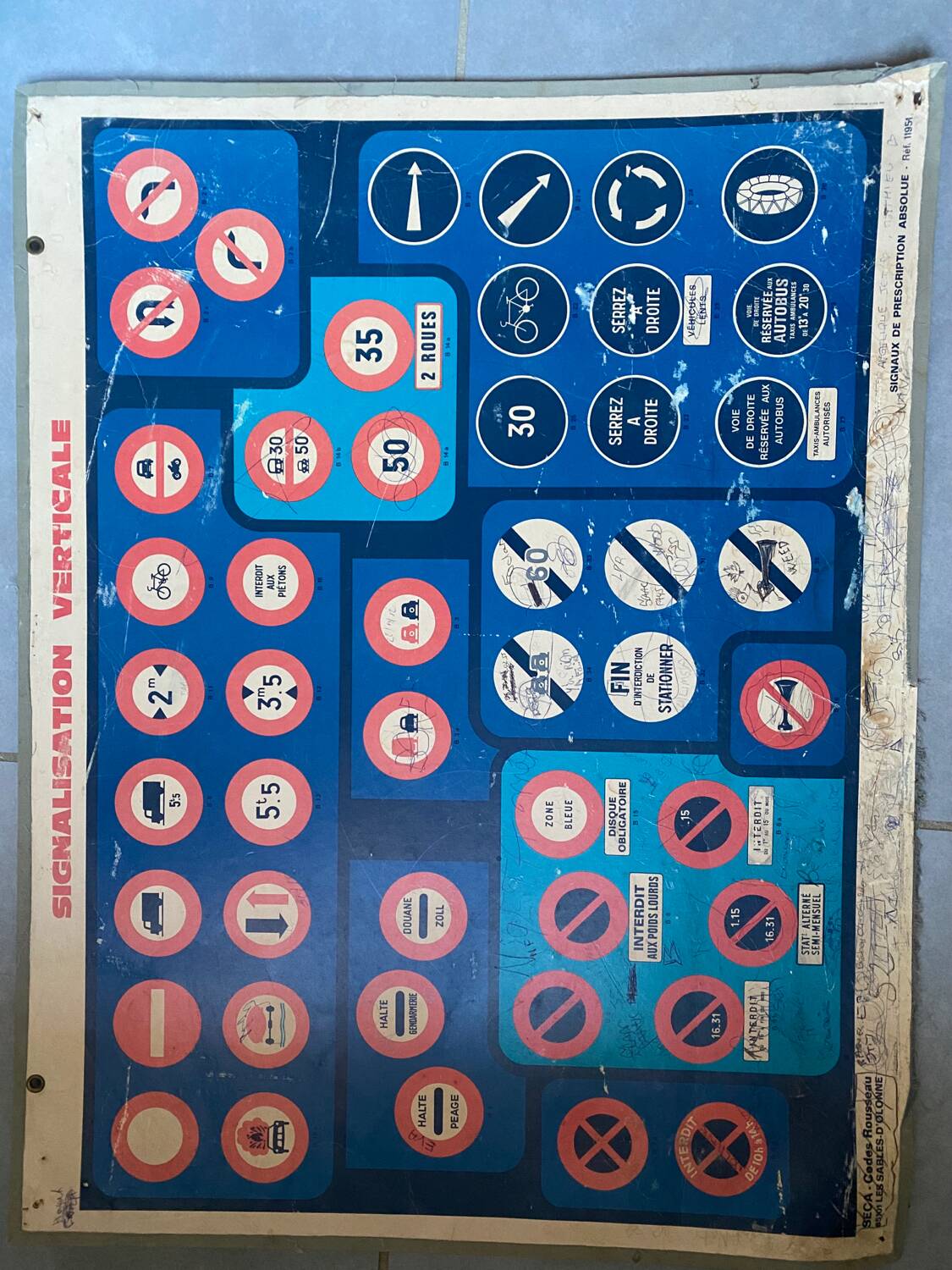 Lot de 16 affiches pédagogiques sur la sécurité routière