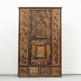Painted Folk Art Bridal Cupboard