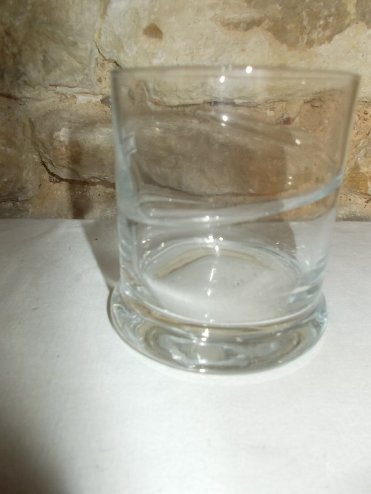 Lot of 5 bistro advertising martini glasses.