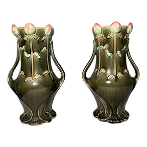 Lot de 2 vases art nouveau
