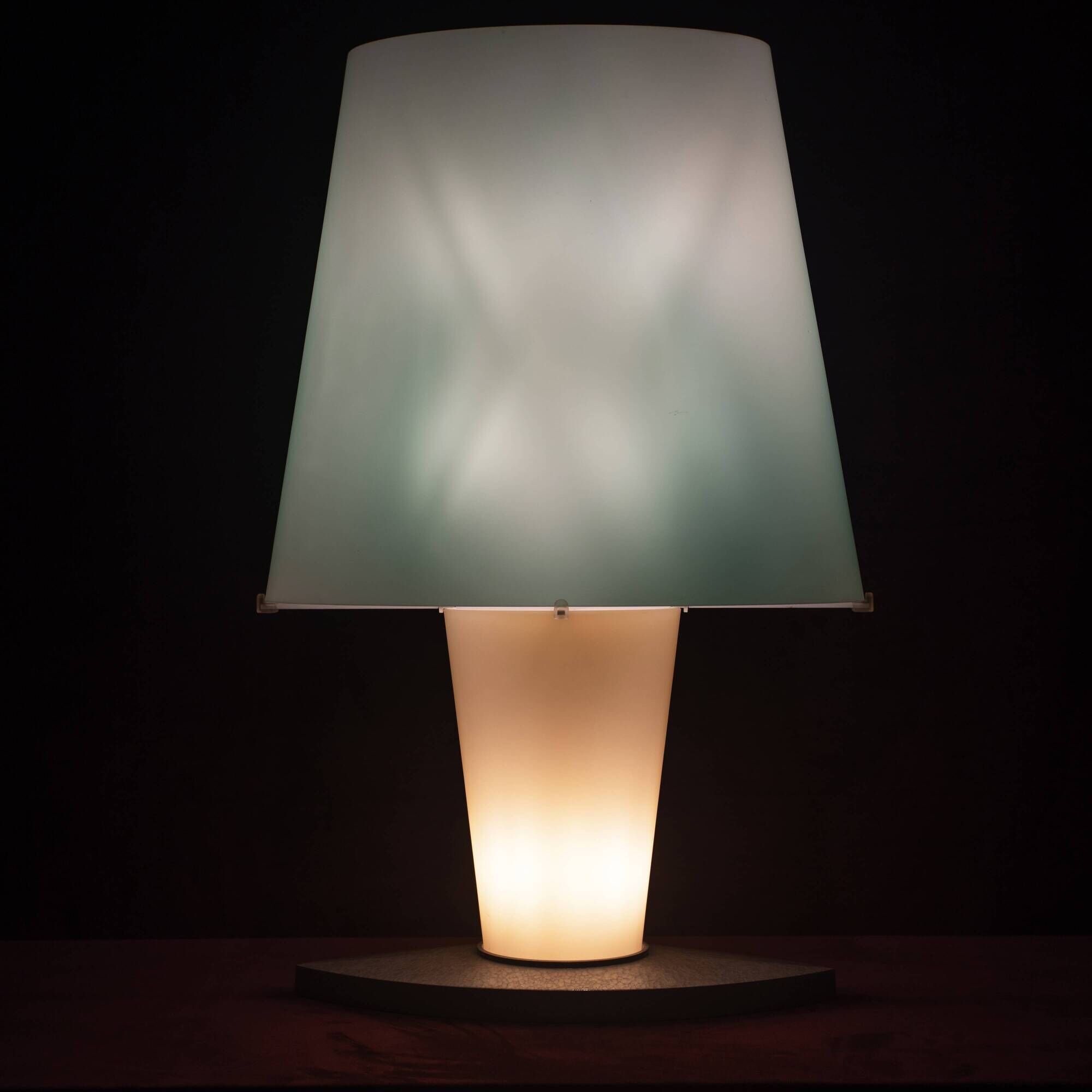 Daniela Puppa 1991 Italian Model 2850 Colored Glass Table Lamp for Fontana Arte