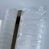 Pair of vintage 70s wall lights, chrome glass