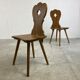 Vintage oak brutalist chairs, 1960s
