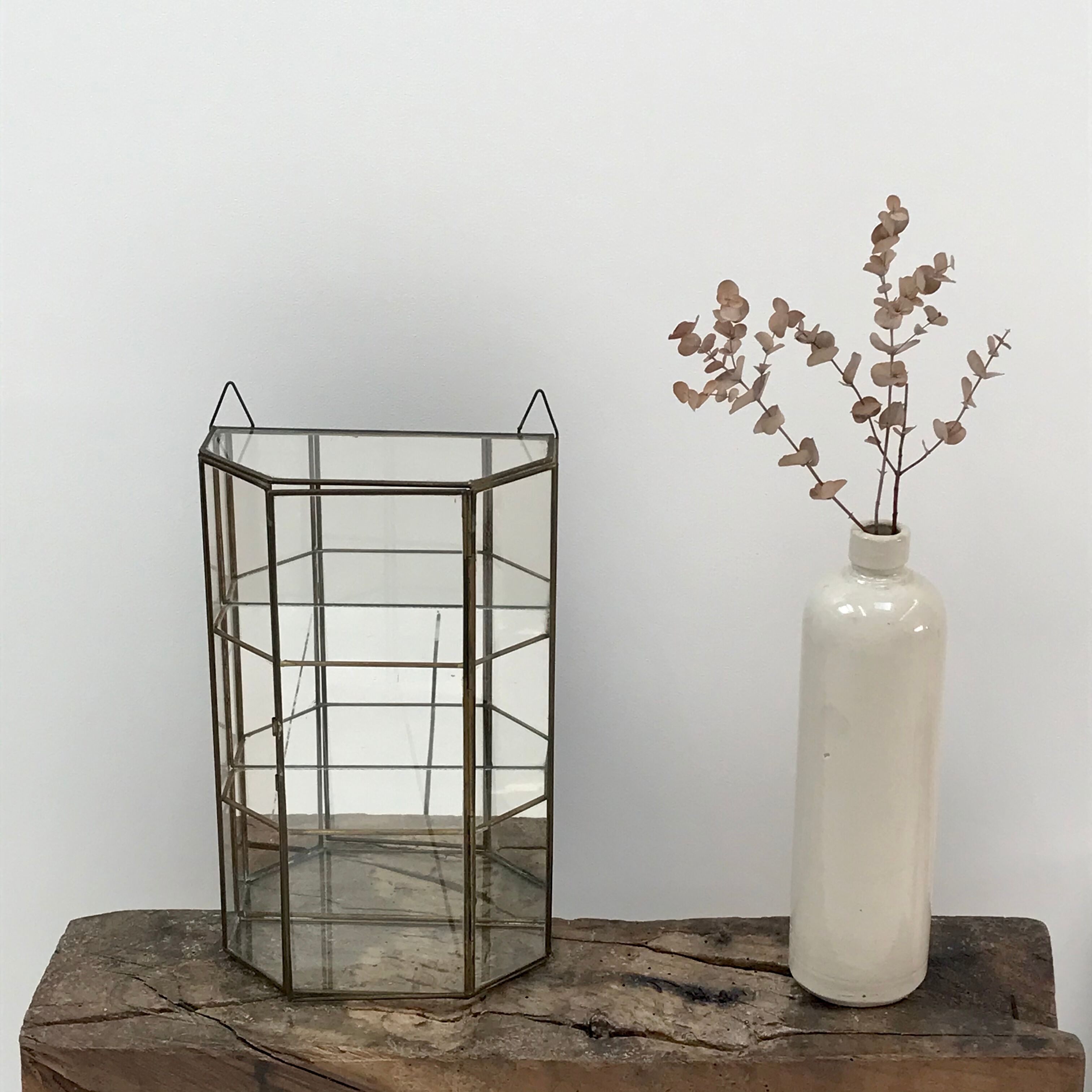 Glass and brass window