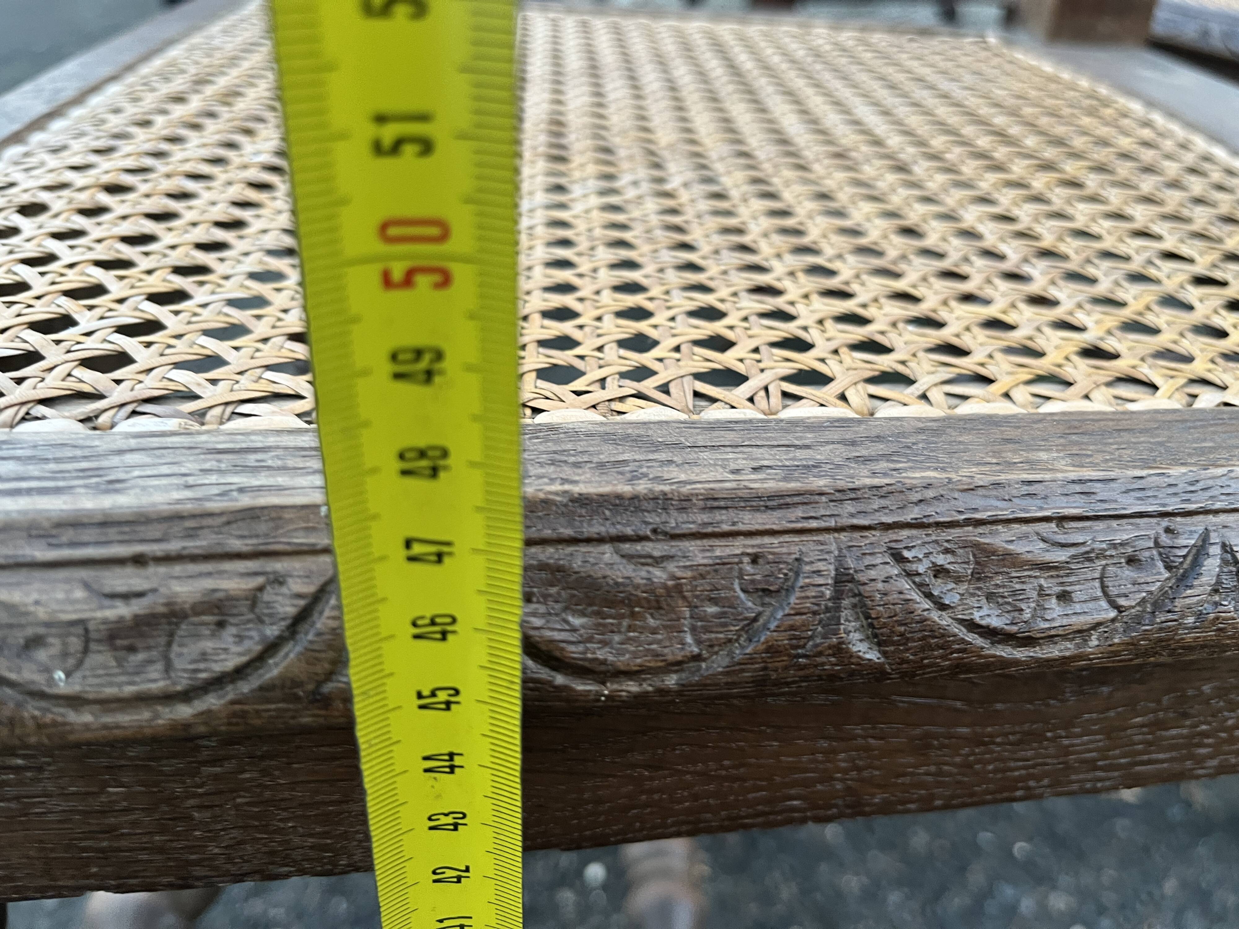 4 Henri II style chairs with twisted columns and cane seats