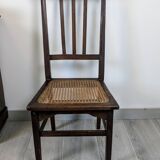 Stella nurse's chair in dark wood and cane