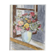 Watercolor painting "Bouquet of flowers on the window" + frame
