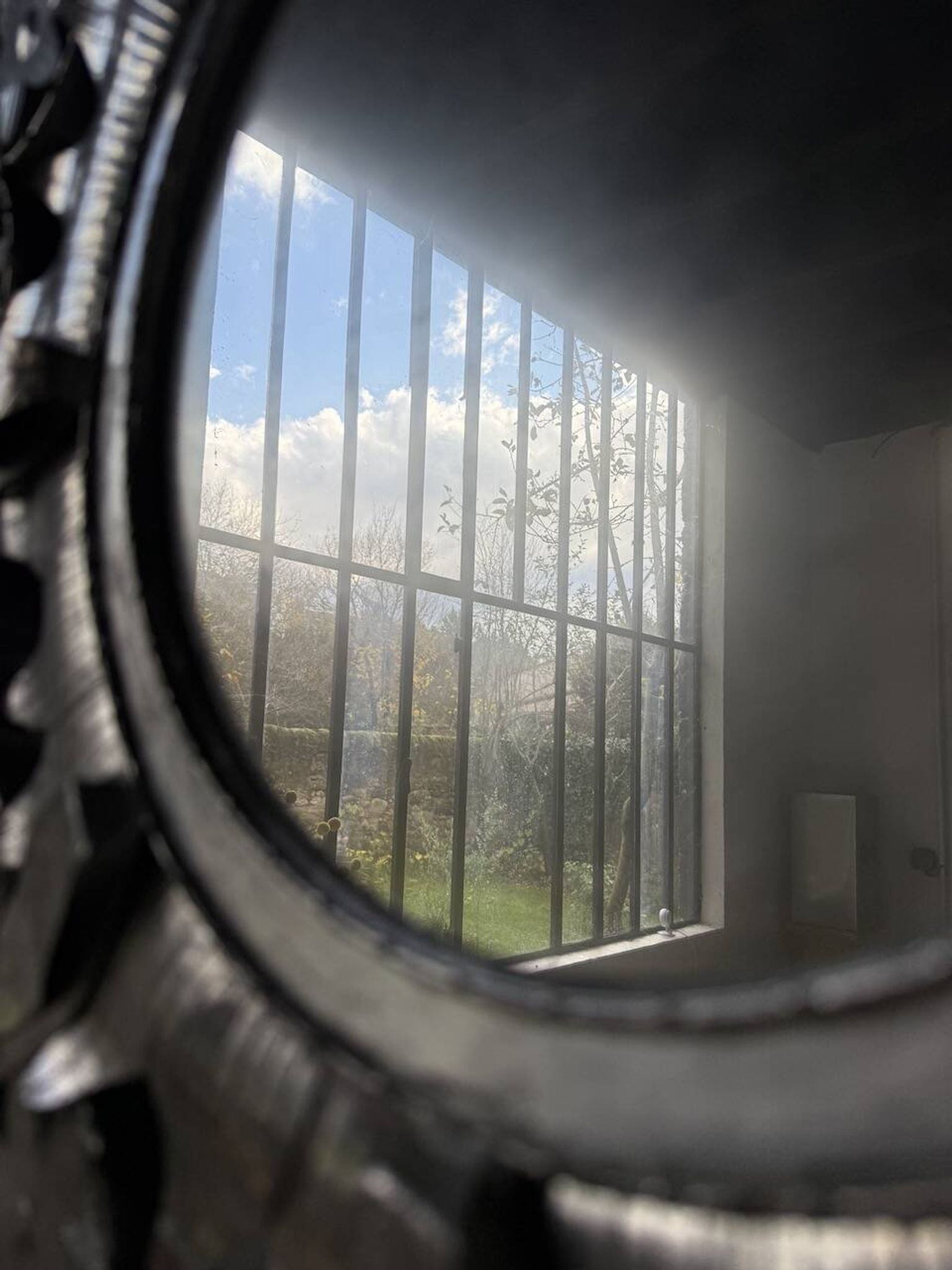 Miroir mexicain vintage en métal