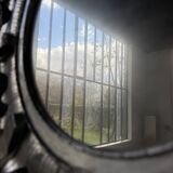 Vintage Mexican metal large mirror