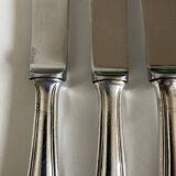Set of 5 brasserie knives in silver display 1950