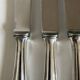 Set of 5 brasserie knives in silver display 1950