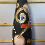 Based on Picasso's creations: glazed lacquered terracotta vase