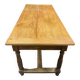 Table de ferme ancienne Louis XIII en chêne massif – Console / Îlot d'