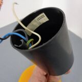 Orange glass ceiling light from Doria, Germany, 1960s.