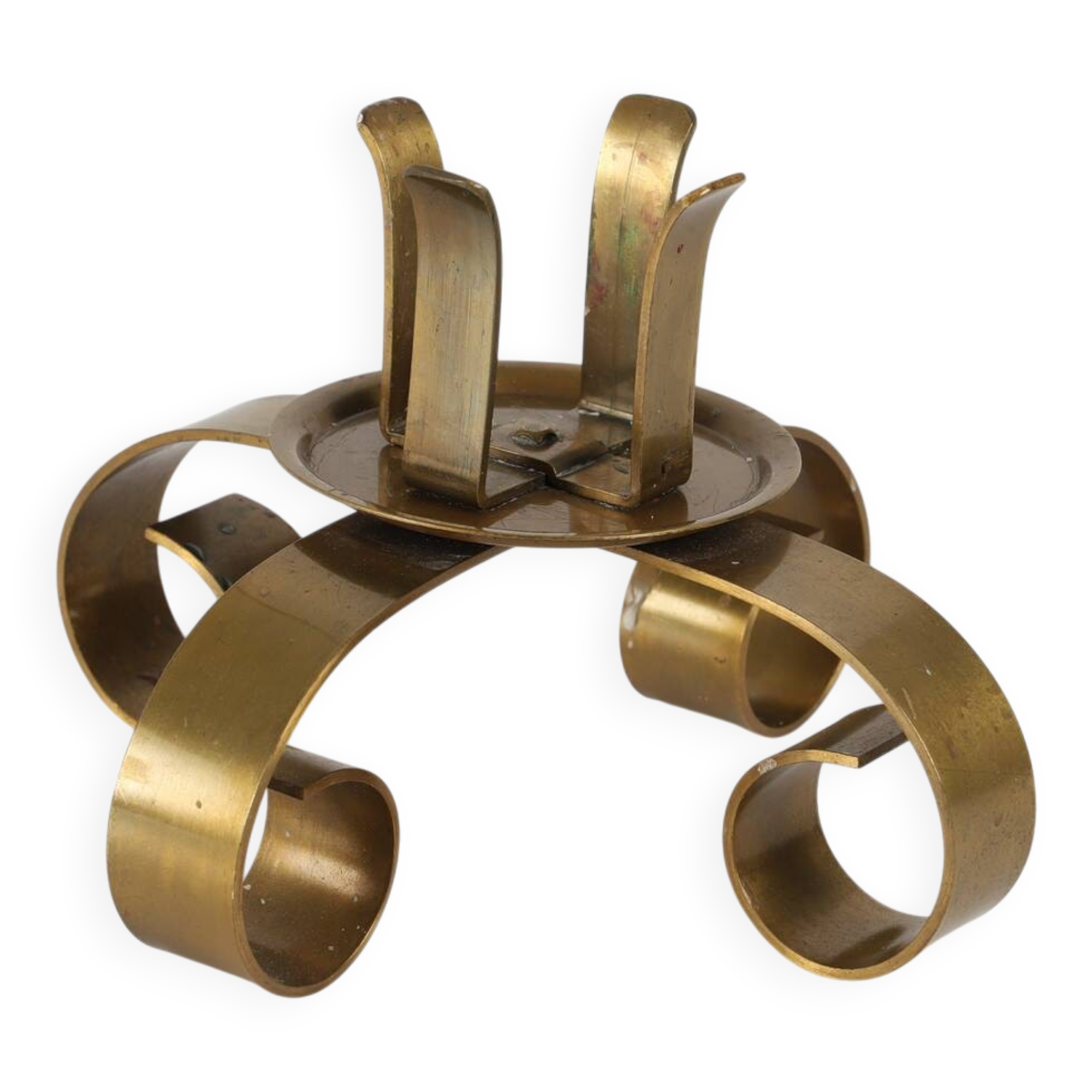 Ystad Metall brass candlestick – Sweden, 1960s