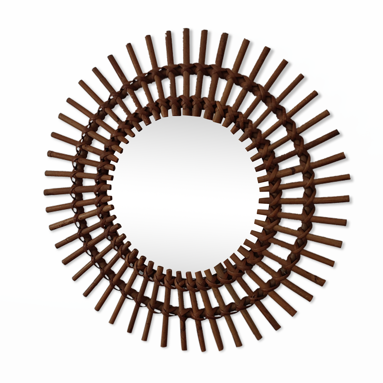 Rattan mirror 46cm
