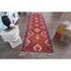 1970s Vintage Turkish Hand-Knotted Wool Cotton Pink Runner Rug 91x340