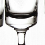 5 anciens verres sur pied fond épais trompe l'œil bistrot