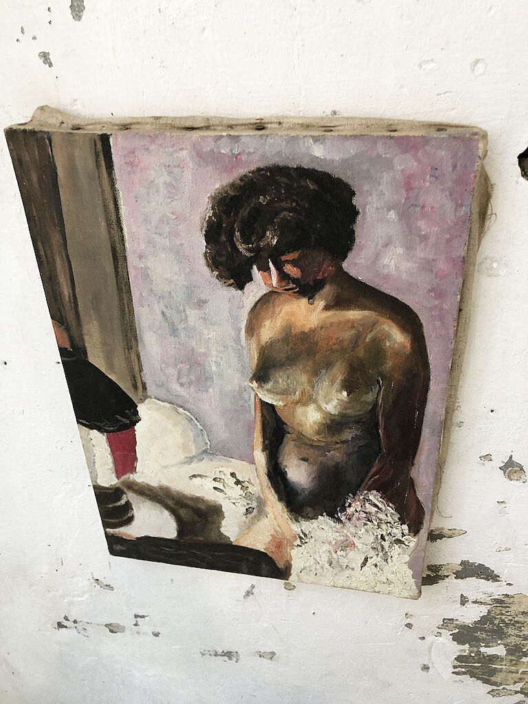 "Naked" oil painting