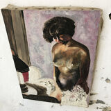 "Naked" oil painting