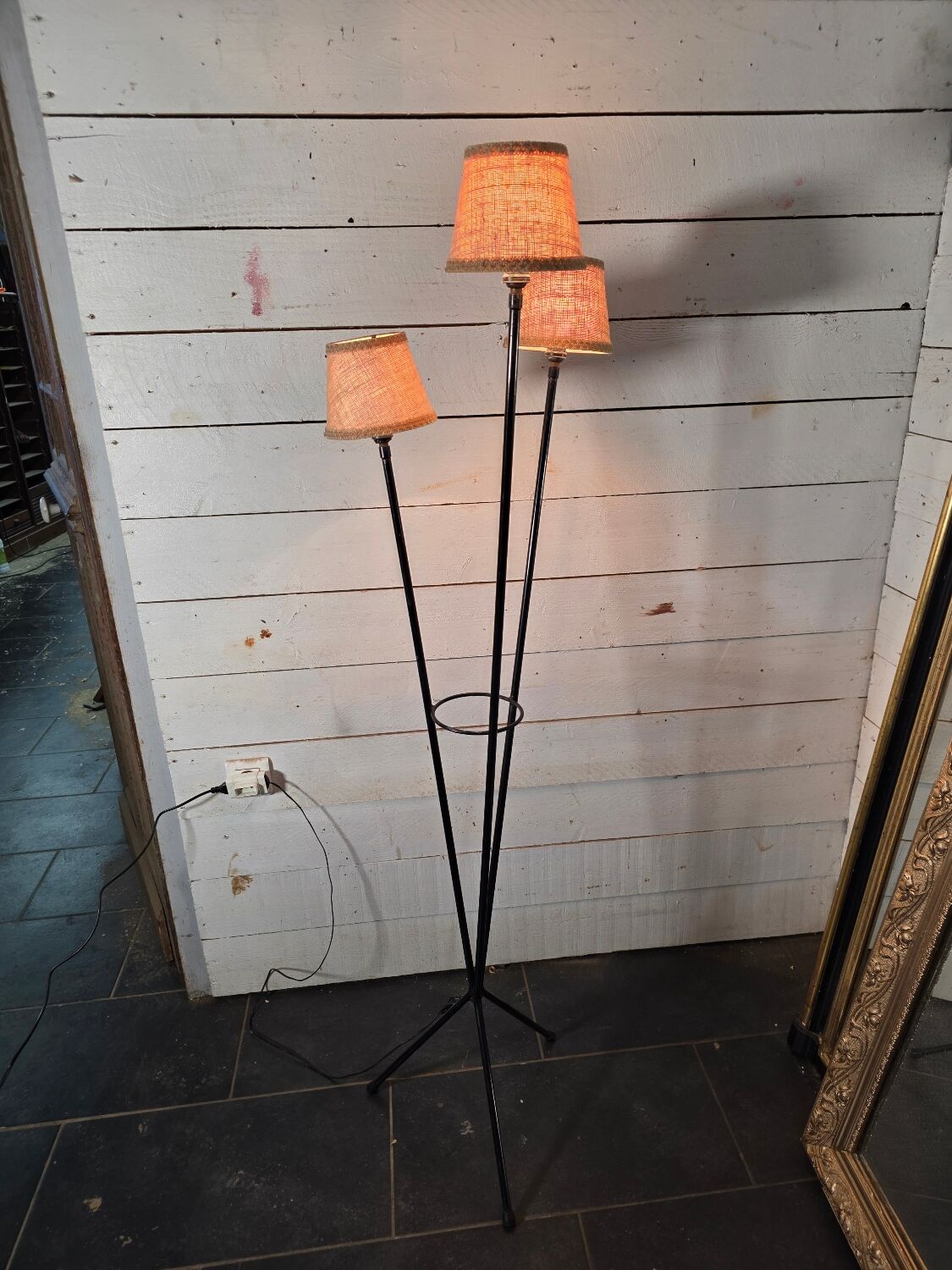 1960s tripod floor lamp