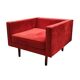 Square copper-colored fireside chair