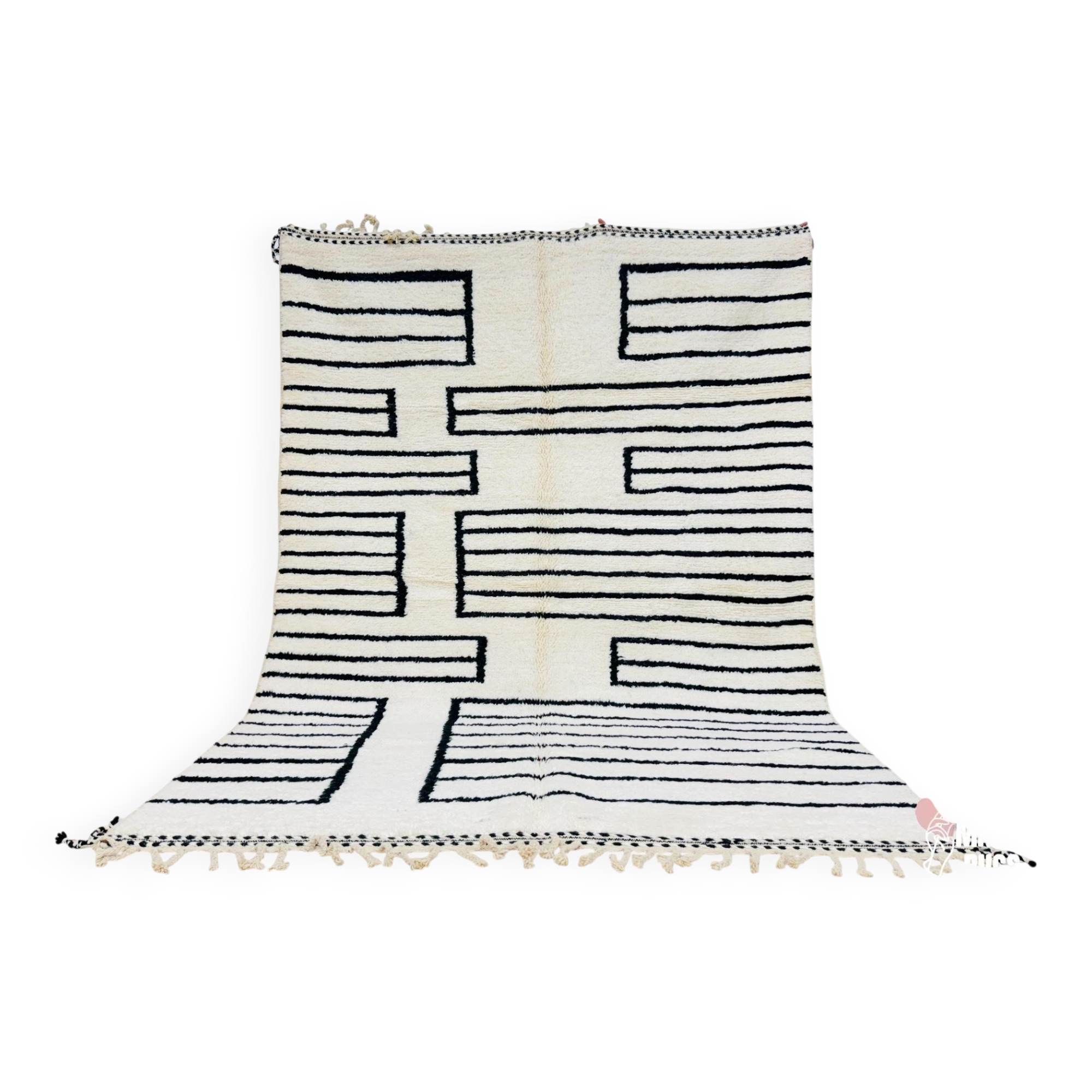 Traditional Berber rug in natural wool 2.5x1.5 m