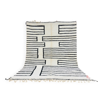 Traditional Berber rug in natural wool 2.5x1.5 m