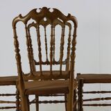 Set of four original italian design dining chairs by Descalzi for Chiavari