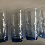 Produit BHV 4 verres hauts Iris 1960 bleu Ice