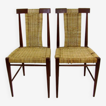 A pair of chairs by rudolf frank for lucas schnaidt, germany 1962