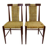 Une paire de chaises de rudolf frank pour lucas schnaidt, allemagne 1962