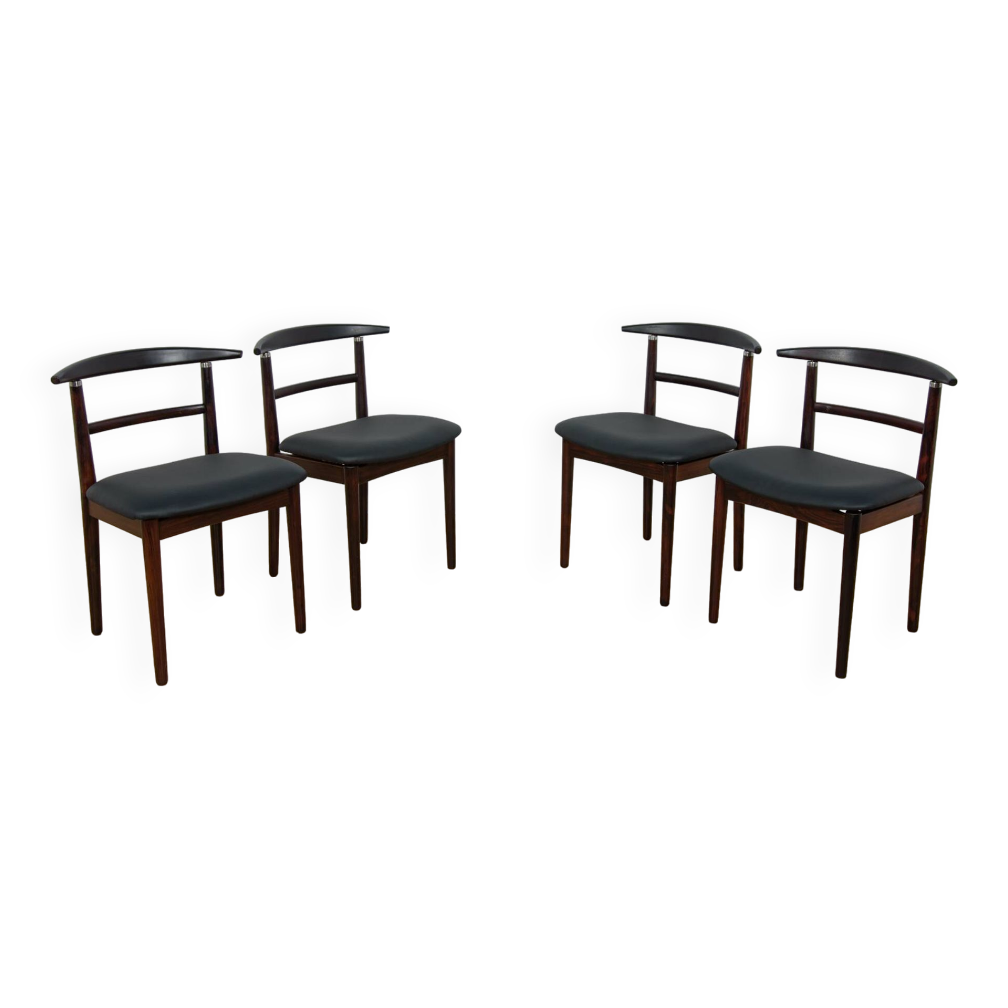 Rosewood Dining Chairs by Helge Sibast & Børge Rammerskov, Denmark, 1960s, Set of 4