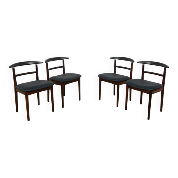 Chaises de Salle à Manger en Palissandre par Helge Sibast & Børge Rammerskov, Danemark, 1960s, Set de 4