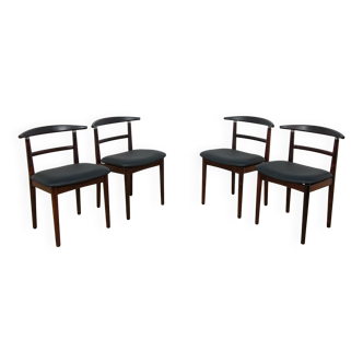 Rosewood Dining Chairs by Helge Sibast & Børge Rammerskov, Denmark, 1960s, Set of 4