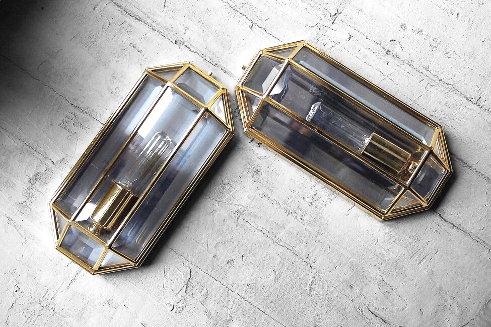 Set of geometric appliques metal 1970 s