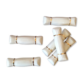 Set of 6 knife holders in vintage 50s
